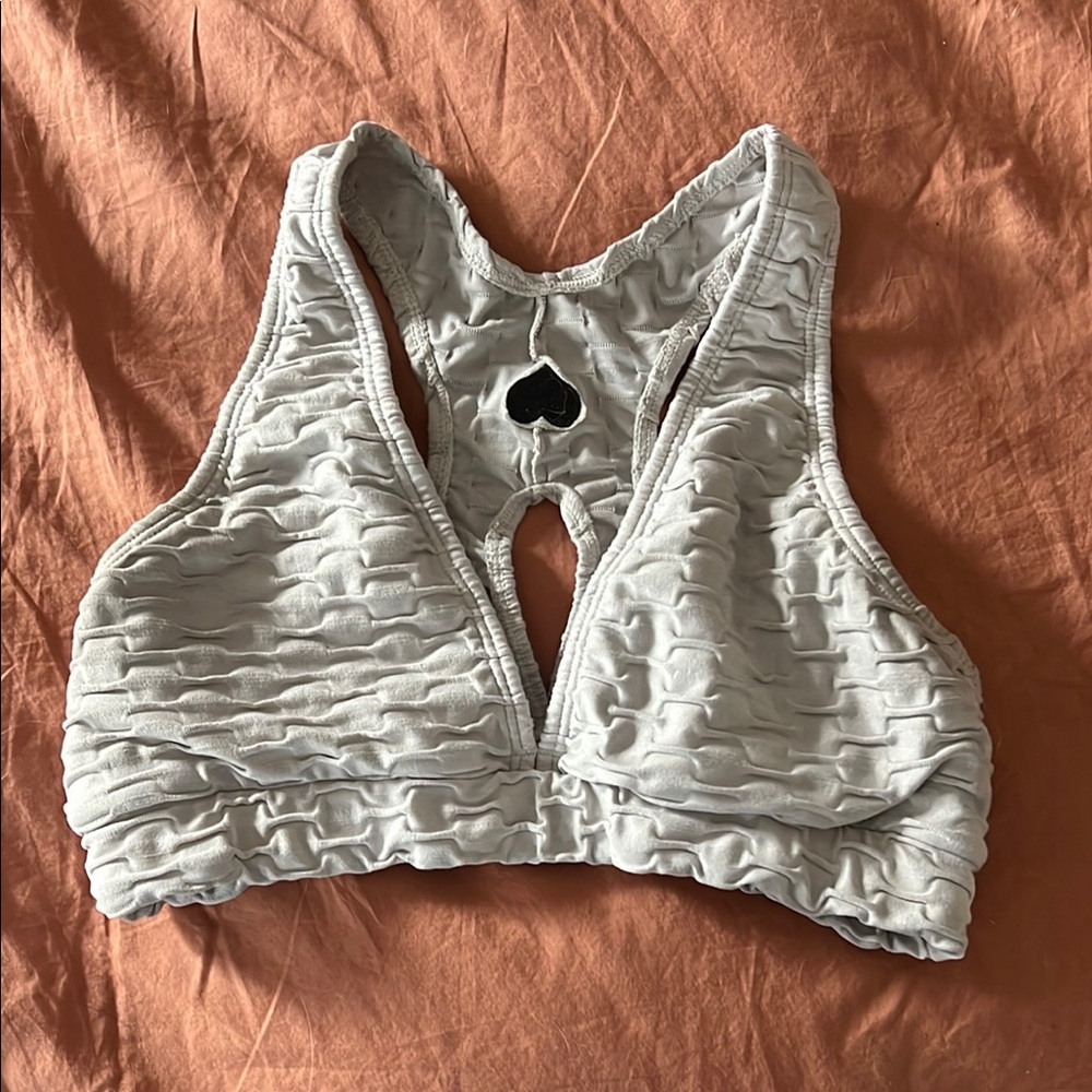 Booty by Brabants Croco White Sports Bra